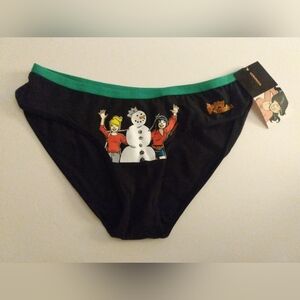 Betty&Veronica Snowman Intimates SizeXL Black Underwear New With Tags Vintage z
